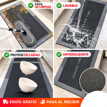ALFOMBRAS ANTIDESLIZANTES SÚPER ABSORBENTES PARA COCINA Y BAÑO – COMBO X2